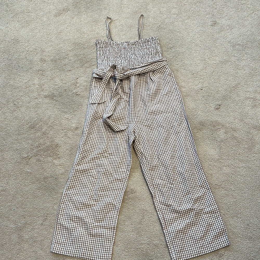 House of Harlow Checkered Wide-Leg Jumpsuit